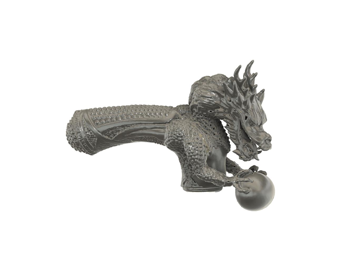 STL file Dragon Cane Topp V1・3D printer design to download・Cults